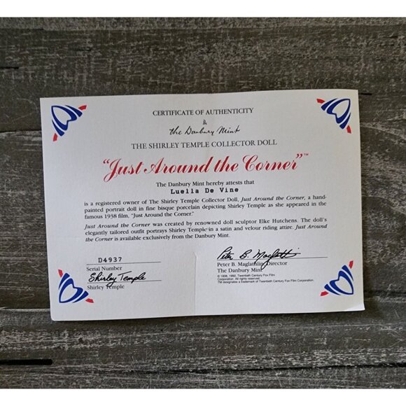 "Just Around The Corner" Collectible Porcelain Doll In Original Box COA - Picture 11 of 15